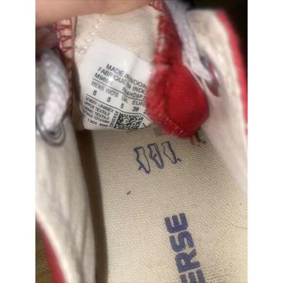 Converse Unisex All Star Chuck Taylor Low Top Ox Red Sneakers M5 W8 Canvas - Picture 7 of 12